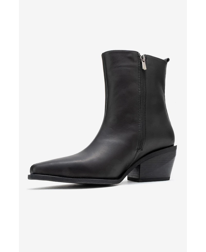 Forever & Always Shoes Lexia Leather Western Boot (Women)