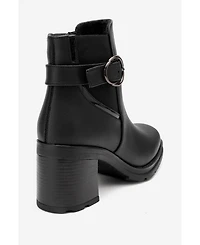 Prologue Shoes Women's Heile Buckle Block Heel Boot