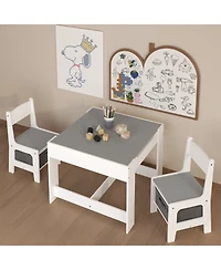 Streamdale Furniture Kids 3-in-1 Activity Table & Chair Set with Storage