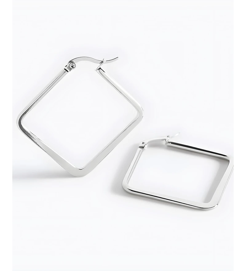 Mint & Lily Geometric Girl Boss Hoop Earrings