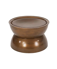 Streamdale Furniture Modern Iron Hourglass Coffee Table - Antique Brown