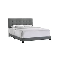 Intercon Addyson King Uph Bed in Addyson Gunmetal Fabric