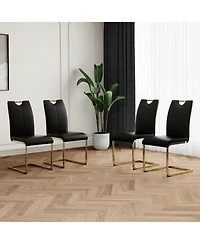 Streamdale Furniture Faux Leather Dining Chairs Set of 4