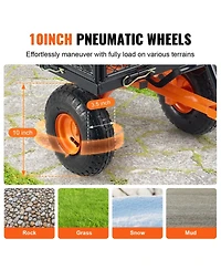 Sugift Heavy-Duty Garden Cart with 880 lbs Capacity & 10-inch Wheels