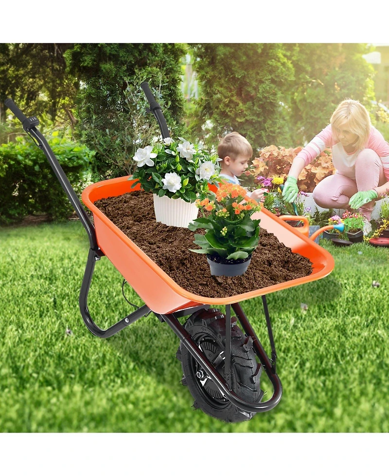 Sugfit 500W Electric Wheelbarrow with Power Drive & Large Hopper