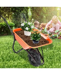 Sugfit 500W Electric Wheelbarrow with Power Drive & Large Hopper