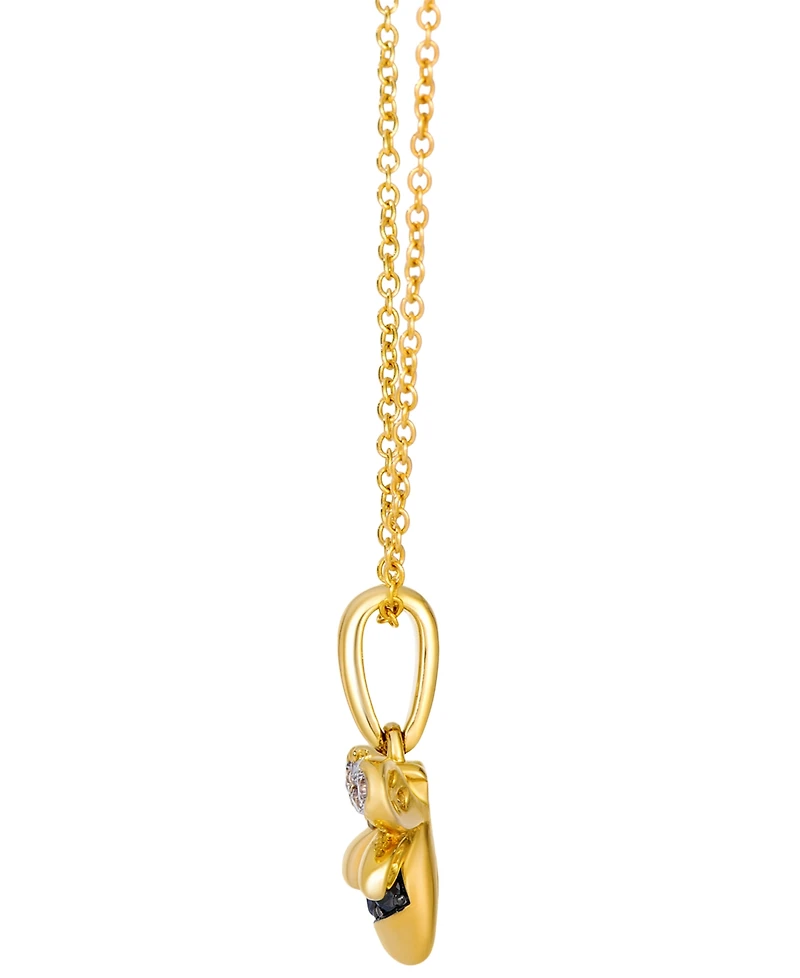 Le Vian Chocolate Diamond (0.05 ct. t.w.), Nude Diamond (0.10 ct. t.w.) & Blackberry Diamond (0.05 ct. t.w.) Pendant Necklace in 14k Honey Gold