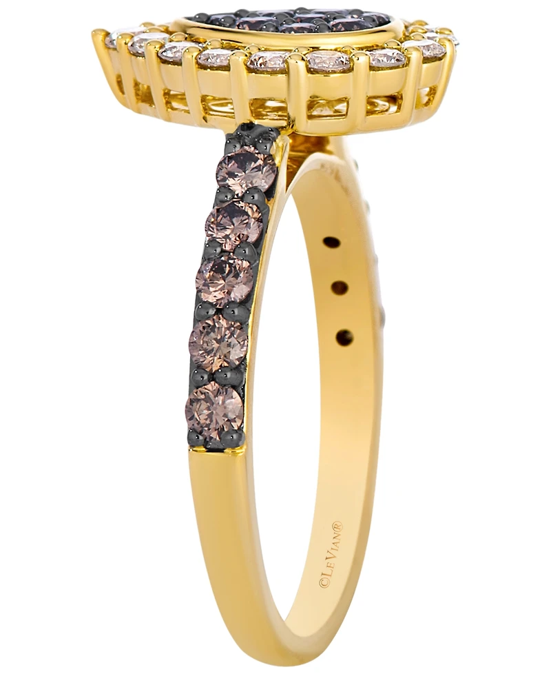 Le Vian Chocolate Diamond (0.65 ct. t.w.) & Nude Diamond (0.47 ct. t.w.) Ring in 14k Honey Gold