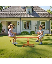 Sugift Kids Seesaw with 4-Prong Base & 360° Swivel Motion
