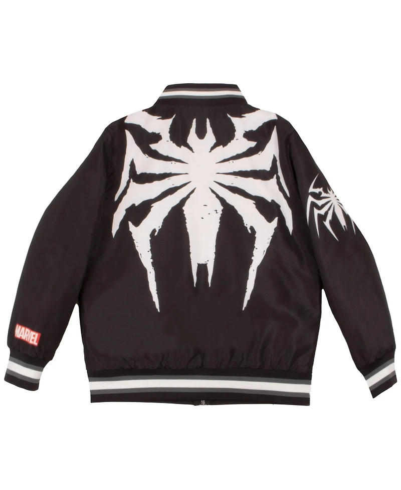 Venom Boys Long Sleeve Zip Up Varsity Bomber Jacket