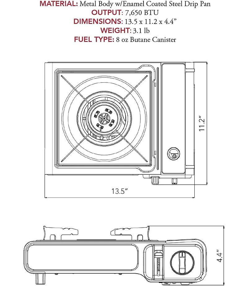 Aofar Portable Butane Camping Stove with Case: Automatic Ignition, Precise Heat Control - Camping & Tailgating and Outdoor Cooking