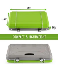 Aofar Vt-101 2-Burner Portable Camping Stove Grill, Great for Outdoor Cooking, Backpacking, Compatible with 1LB Propane Gas Bottle