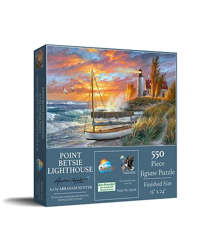 SunsOut Point Betsie Lighthouse 550 piece Jigsaw Puzzle for Adults