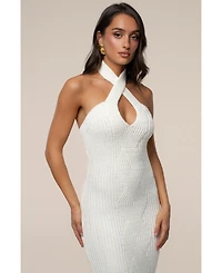 Jluxlabel Women's Cortado Ribbed Maxi Dress