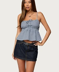 Edikted Women's Zahara Gingham Babydoll Top