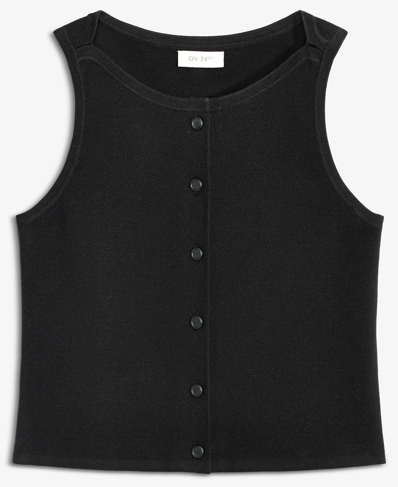 On 34th Women's Button-Front Milano Sweater Shell, Macy's Exclusive