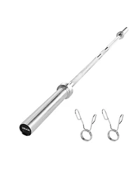 Sugift 6FT Barbell Bar 2-Inch Olympic Weight Bar Chrome Knurled Grip 500 Lb Capacity