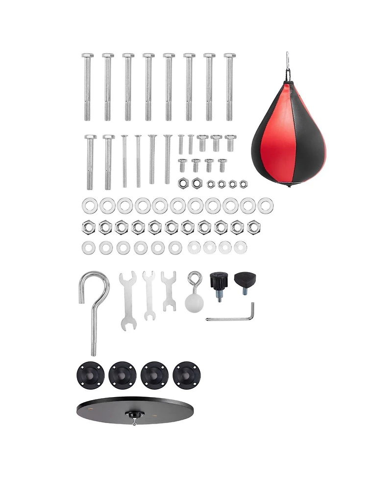 Sugfit Punching Bag Stand 2-in-1 Heavy Duty Speed Bag and Bag Stand Holds 140 Lb