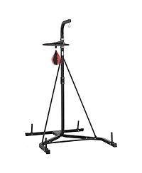 Sugift Punching Bag Stand 2-in-1 Heavy Duty Boxing and Speed Bag Stand Holds 140 Lb