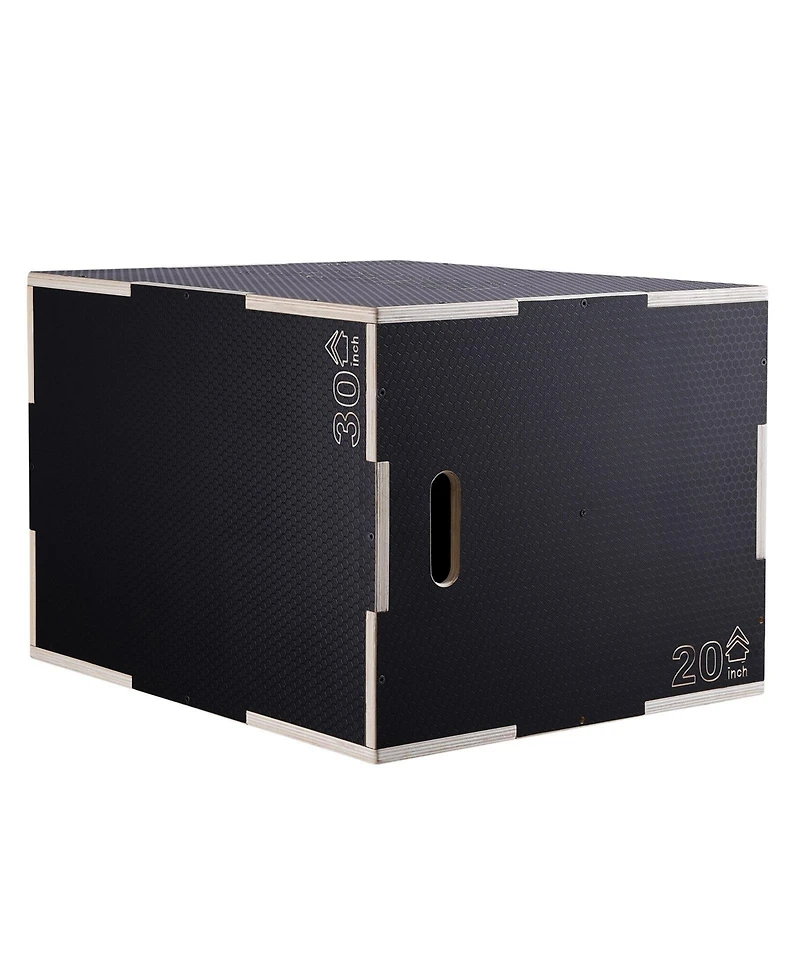 Sugfit 3-in-1 Plyo Jump Box 30/24/20" Wooden Agility Training Box