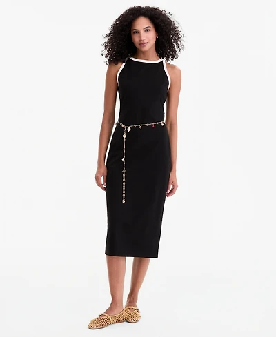 On 34th Women's Ringer-Trim Sleeveless Knit Midi Dress