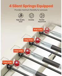 Sugift Foldable Pilates Reformer Home Gym Workout Machine with Dual Resistance 400 Lb