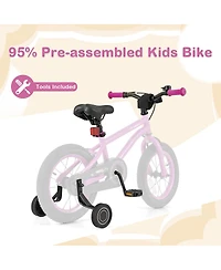 Sugift 14-Inch Kids Bike – Adjustable Toddler Bicycle with Removable Training Wheels, for Ages 3–8, Safe & Comfortable Ride