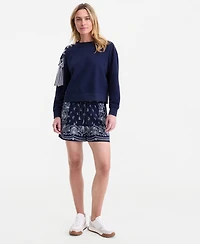 On 34th Women's Lace-Up Shoulder Sweatshirt, Macy's Exclusive