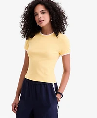 On 34th Women's Tipped Meet & Greet T-Shirt, Macy's Exclusive