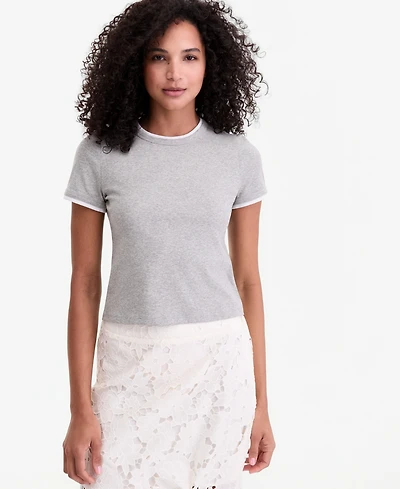 On 34th Women's Tipped Meet & Greet T-Shirt, Macy's Exclusive