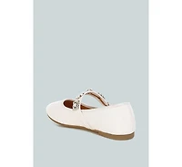 London Rag Womens Kavana Charms Embellished Flat Mary Janes