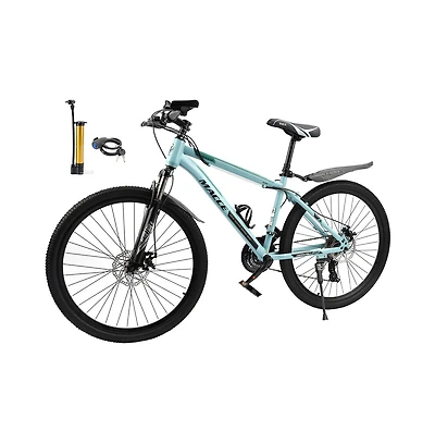 Artudatech 29-Inch 21-Speed Mountain Bike with Dual Disc Brakes & Suspension Fork for Stability