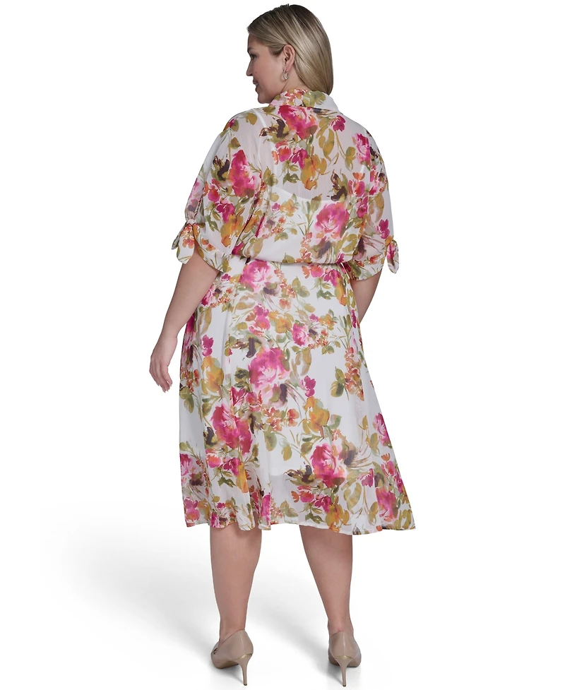 Calvin Klein Plus Collared Shirt Dress