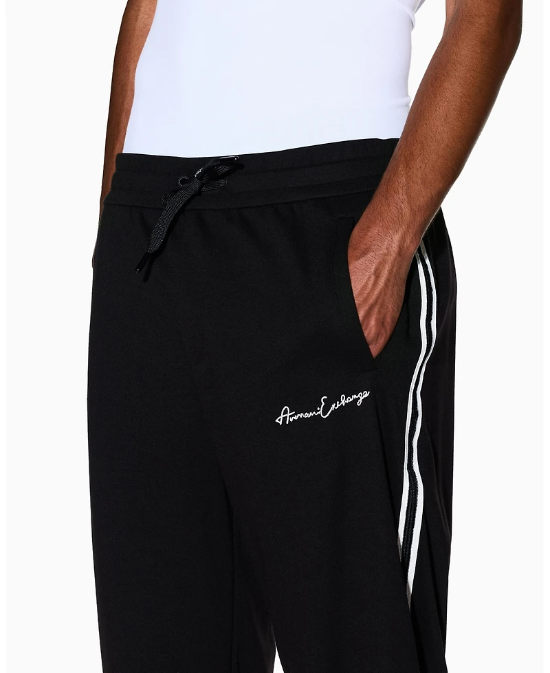 A|X Armani Exchange Men's Signature Logo Fleece Jogger Pants