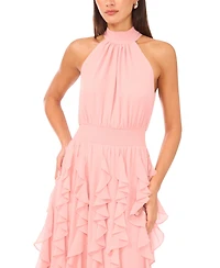 1.state Women's Sleeveless Cascading Maxi Dress