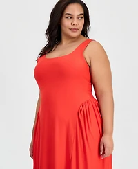 Derek Heart Trendy Plus Size Sleeveless Scoop-Neck Dress