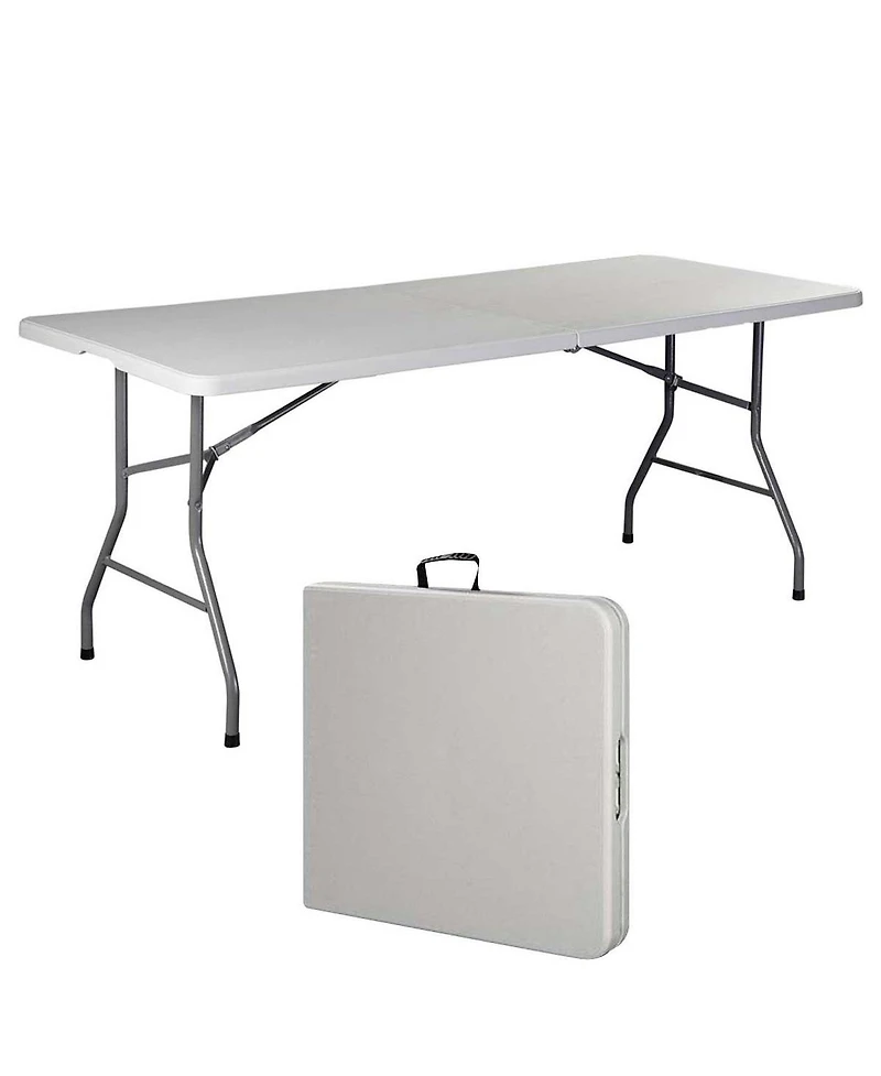 Costway 6' Folding Table Portable Plastic Indoor Party DiningTables