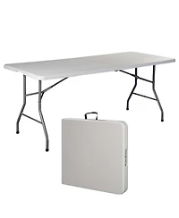 Costway 6' Folding Table Portable Plastic Indoor Party DiningTables