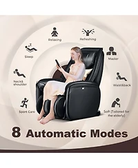 Costway Massage Chair Full Body Sl Track Zero Gravity with Pillow Reversible Footrest Heat