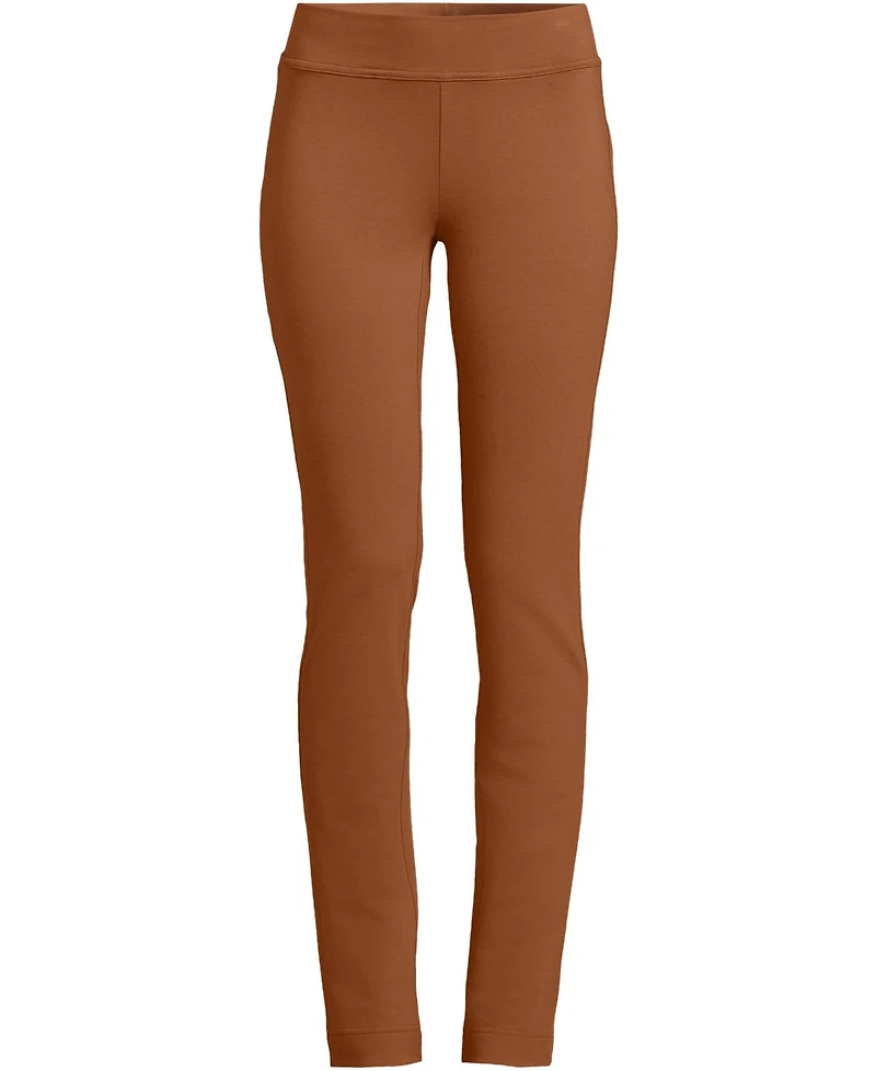 Lands' End Petite Starfish Mid Rise Slim Leg Pants