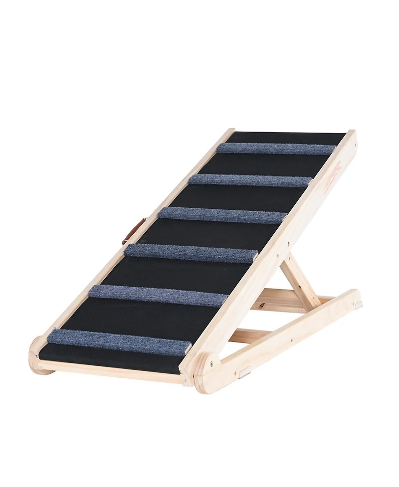 Cozito Adjustable Wooden Folding Pet Ramp, 41.3