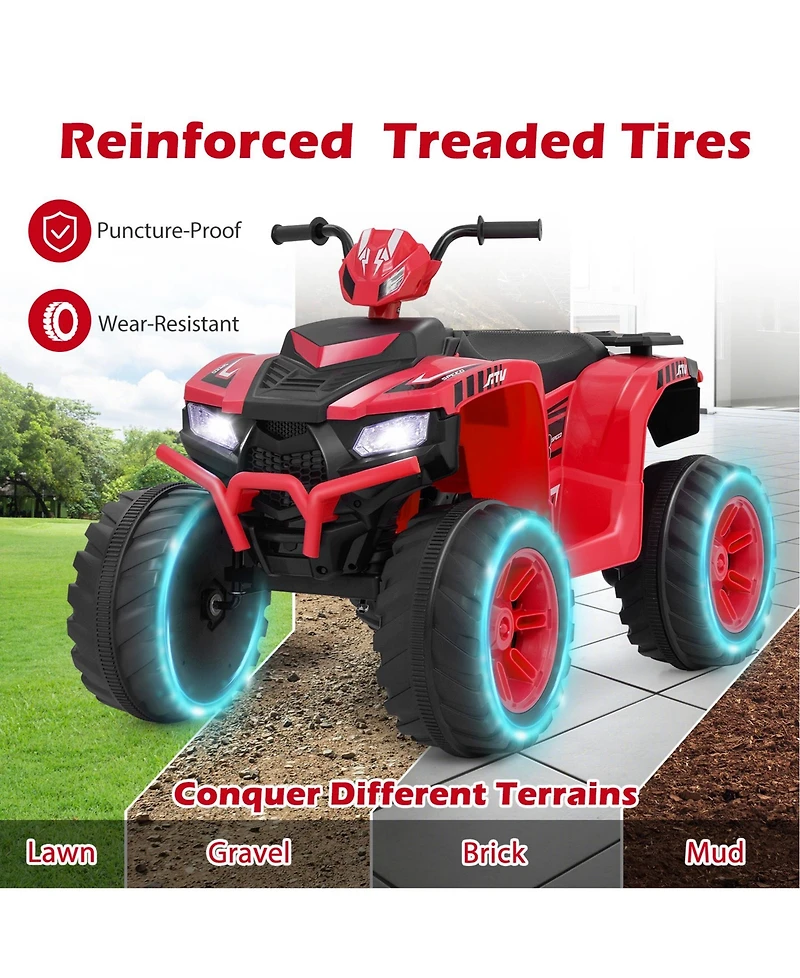 Sugift 24V Kids Ride-On Electric Atv with Wireless Connection for Toddlers 3-8 Years