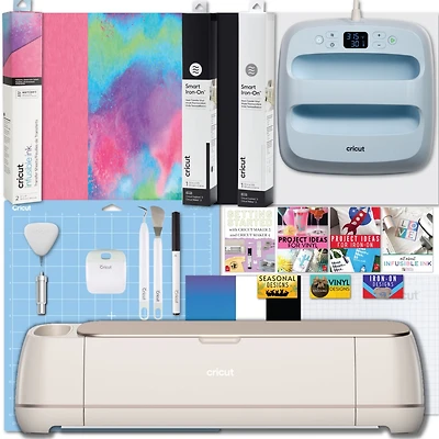 Cricut Maker 4 and Easy Press 3 Machine Combo with Htv Materials Bundle