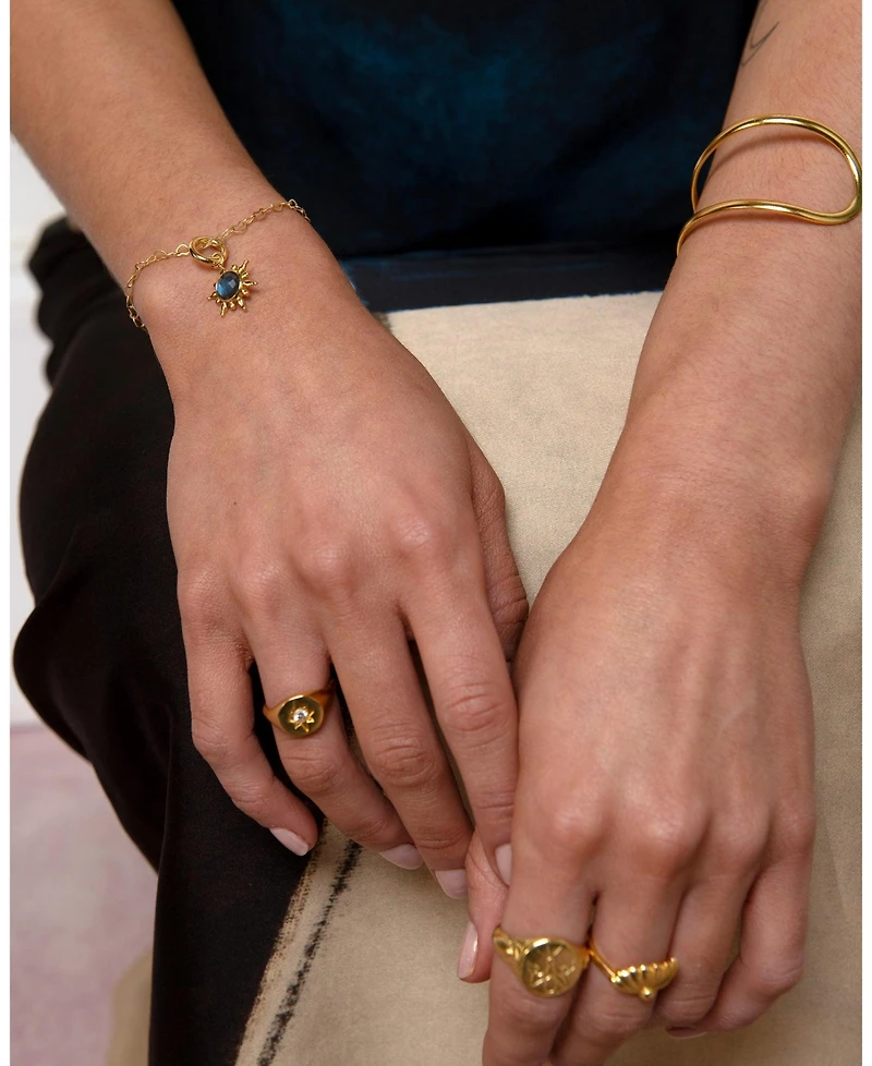 Ottoman Hands Labradorite Sun Charm