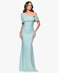 Betsy & Adam Women's One-Shoulder Ball Gown