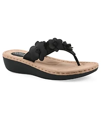 Cliffs by White Mountain Women's Cassilia Floral Wedge Sandals