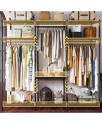 Raybee Heavy Duty Portable Adjustable Clothes Rack 795 lbs Load Garment Rack