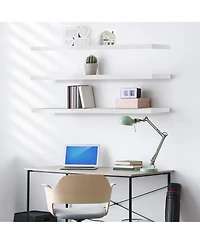 Sorbus 3 Pack 55 Inch Wall Mounted Floating Shelves - for Bathroom, Decor Bedroom, Kitchen, Living Room, Book Storage