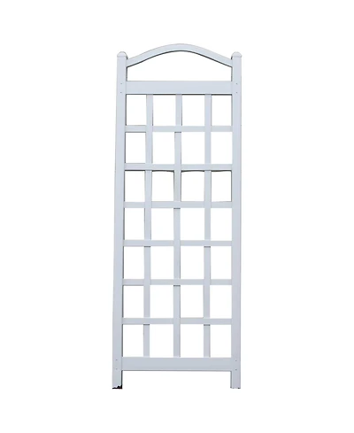 Dura-Trel Cambridge 28 x 75 Inch Pvc Vinyl Outdoor Garden Patio Trellis, White