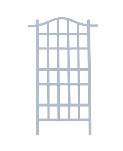 Dura-Trel Melrose 35 x 75 Inch Vinyl Outdoor Garden Patio Plant Trellis, White